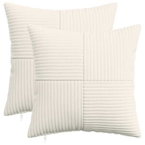 vidaXL Prevleka za blazino 2 pcs ALMELO Krem 30 x 30 cm korduroy