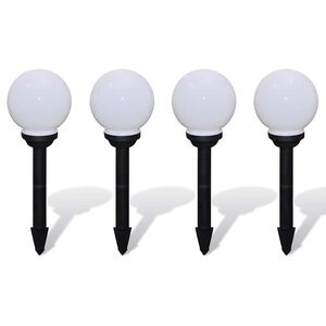 vidaXL Zunanje svetilke za osvetlitev poti 4 kosi LED 15 cm s konico