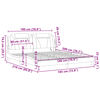 vidaXL Posteljni okvir Viana z LED brez vzmetnice rjav 180x200 cm