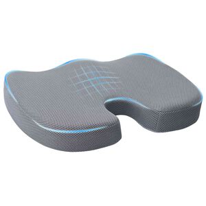 vidaXL Blazina za sedež Enobarvna Siva 47 x 37 x 8 cm Spominska pena