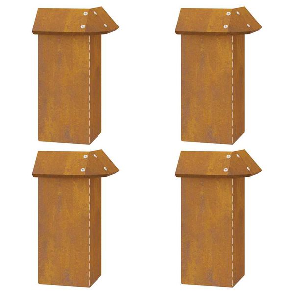 vidaXL Ograje proti polžem 8 pcs Rjav Vremensko odporno jeklo