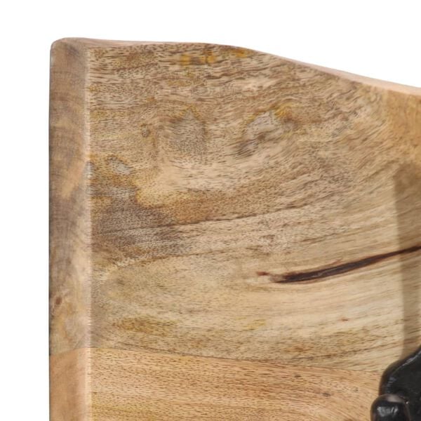 vidaXL Stenski obe&scaron;alnik za pla&scaron;če s 4 kljukami trden mangov les