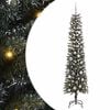 vidaXL Umestno božično drevo Zelena 210 cm PVC, plastika in jeklo