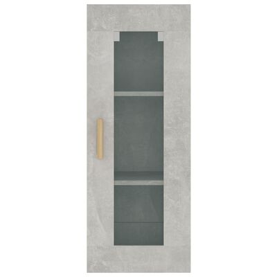 vidaXL Viseča stenska omarica betonsko siva 34,5x34x90 cm