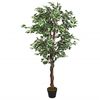 vidaXL Umeten fikus 378 listov 80 cm zelen