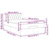 vidaXL Otomanski posteljni okvir z vzmetnico taupe 120x190 cm blago