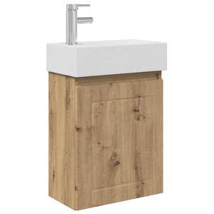 vidaXL Kopalni&scaron;ka omarica s tapo Artisan hrast 45,5 x 25,5 x 84 cm