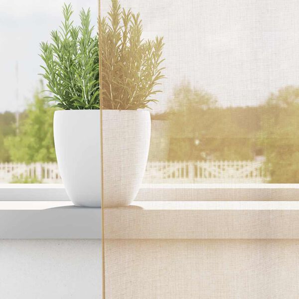 vidaXL Voile zavese z rod žepi 2 kosa pe&scaron;čena