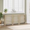 vidaXL Pokrov za radiator sonoma hrast 205x21,5x83,5 cm inženirski les
