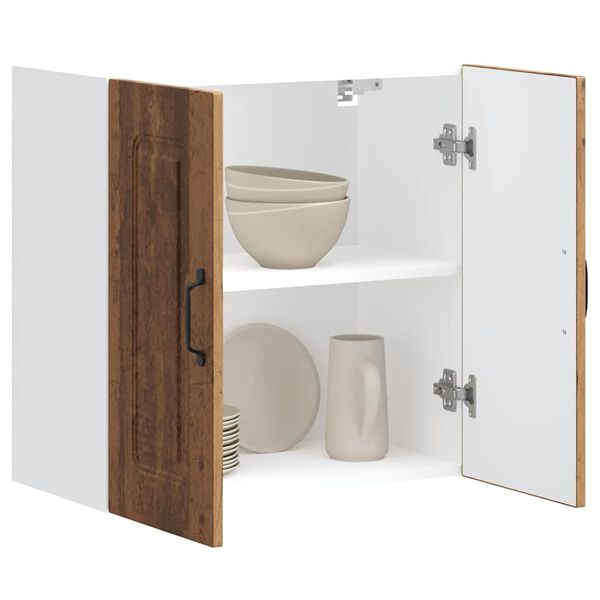 vidaXL Kuhinjska stenska omarica Kalmar starinski les inženirski les