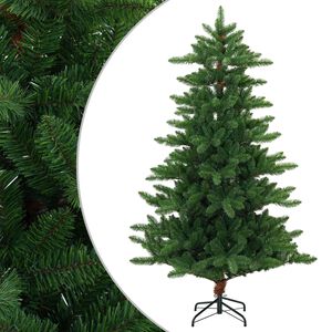 vidaXL Umestno božično drevo 120 cm PVC in kovina Zelena