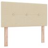 vidaXL Postelja boxspring z vzmetnico z vzmetnico krema 90 x 190 cm