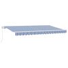 vidaXL Vlečna tenda Modra 400 x 200 cm blago