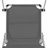vidaXL Zložljiv ležalnik s streho 2 kosa aluminij in tekstil siv