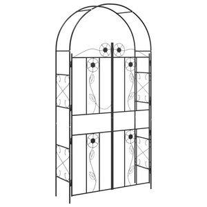 vidaXL Vrtni lok Enobarvno Črna 115 x 37 x 226 cm