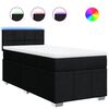 vidaXL Box spring postelja z vzmetnico črn 90x190 cm blago