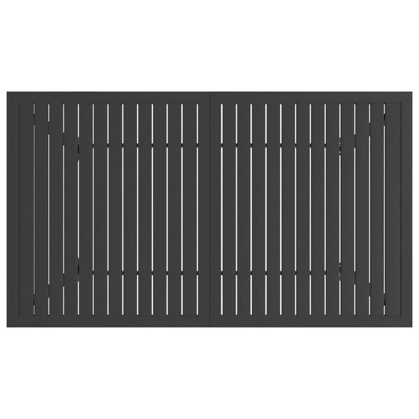 vidaXL Vrtna miza antracitna 140x80x72 cm jeklo