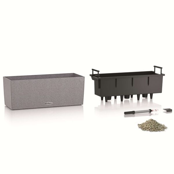 LECHUZA Cvetlično korito BALCONERA Stone 50 ALL-IN-ONE sivo