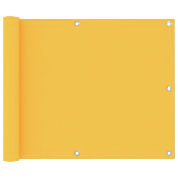 vidaXL Balkonsko platno rumeno 75x600 cm oksford blago