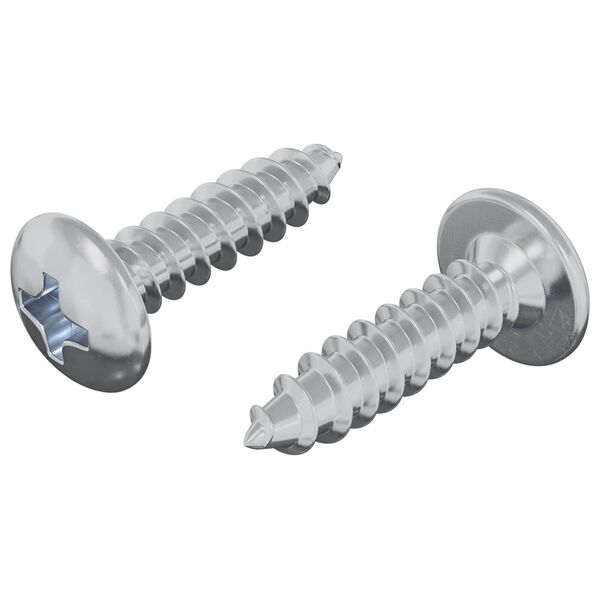 vidaXL Vijak 2 pcs srebrna M4 x 16 mm Jeklo