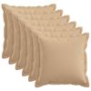 vidaXL Prevleka za blazino 6 kos HOUTEN Krem 40 x 40 cm Lažni lanu