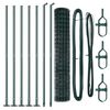 vidaXL Ograja s stebrom Zelena 1,6 x 10 m Jeklo in PVC