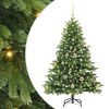 vidaXL Umestno božično drevo med 150 LED Zelena 120 cm PE in PVC