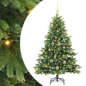 vidaXL Umestno božično drevo med 150 LED Zelena 120 cm PE in PVC