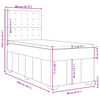 vidaXL Box spring postelja z vzmetnico svetlo siva 80x200 cm blago