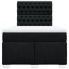 vidaXL Box spring postelja z vzmetnico črna 120x190 cm blago