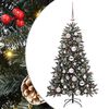 vidaXL Umestno božično drevo Zelena 120 cm PVC, plastika in jeklo