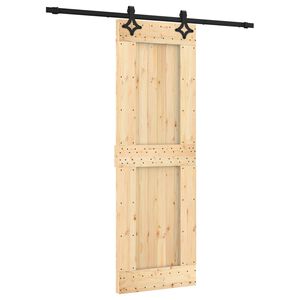 vidaXL Drsna vrata 70 x 210 cm Masiven borov les (neobdelan)