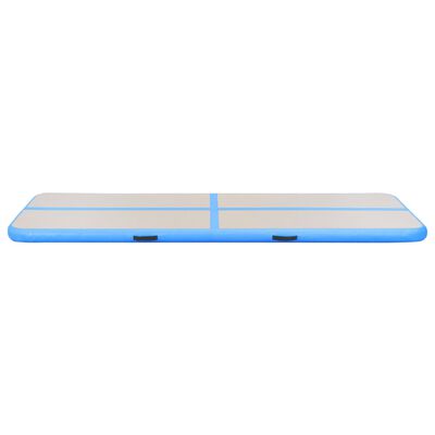 vidaXL Napihljiva gimnastična podloga s tlačilko 500x100x10 cm modra