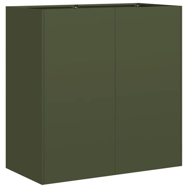 vidaXL Sadilnik Olive Green 80x40x80 cm Hladno valjano jeklo
