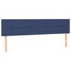 vidaXL Posteljno vzglavje modra 200x5x78/88 cm blago