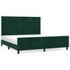 vidaXL Posteljni okvir brez vzmetnice temno zelen 160x200 cm žamet