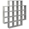 vidaXL Stenska polica Betonsko siva 100 x 13 x 100 cm Inženirski les