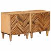 vidaXL Nočna omarica 2 pcs Rjava 40 x 33,5 x 46 cm Masiven les manga