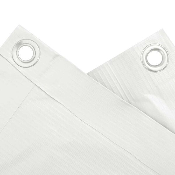 vidaXL Balkonsko platno za zasebnost belo 700x120 cm PVC