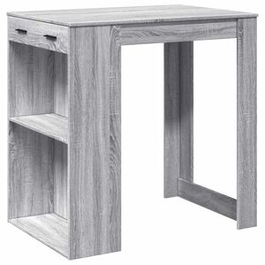 vidaXL Barska miza siva sonoma 102x70x103,5 cm inženirski les