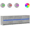 vidaXL TV omarica z LED betonsko siva 180x34x50 cm inženirski les