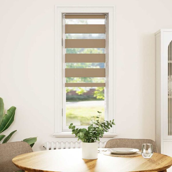 vidaXL Zebra senčilo peščeno rjava 50x150 cm tkanina širina 45,9 cm