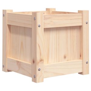 vidaXL Vrtno cvetlično korito 31x31x31 cm trdna borovina