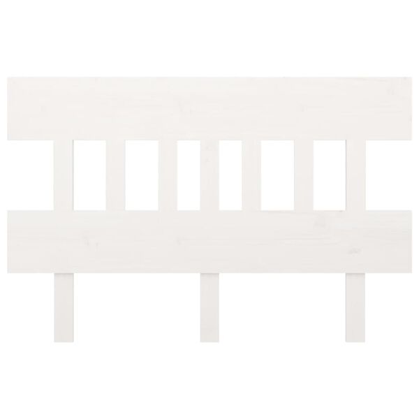 vidaXL Posteljno vzglavje belo 203,5x3x81 cm trdna borovina