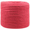 vidaXL Vrv iz jute 10 mm Rdeča 100% Tossa jute