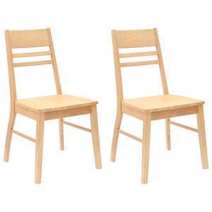 vidaXL Jedilni stoli 2 kos Masivno gumovo les Naravna 43 x 54 x 89 cm