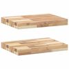 vidaXL Viseče police 2 kosa 60x30x4 cm neobdelan masiven les akacije