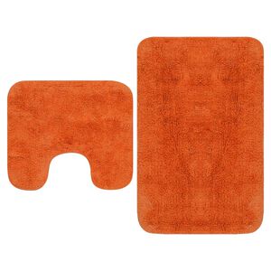 vidaXL Kopalni&scaron;ke preproge 2 kosa blago oranžne barve