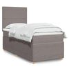 vidaXL Box spring postelja z vzmetnico taupe 80x200 cm blago