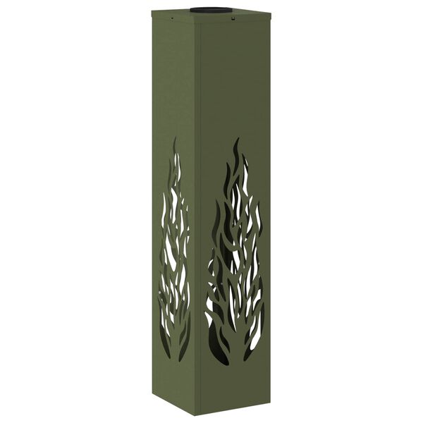 vidaXL Solarno LED svetilo za pot 2 pcs Oljčno zelena Medenina